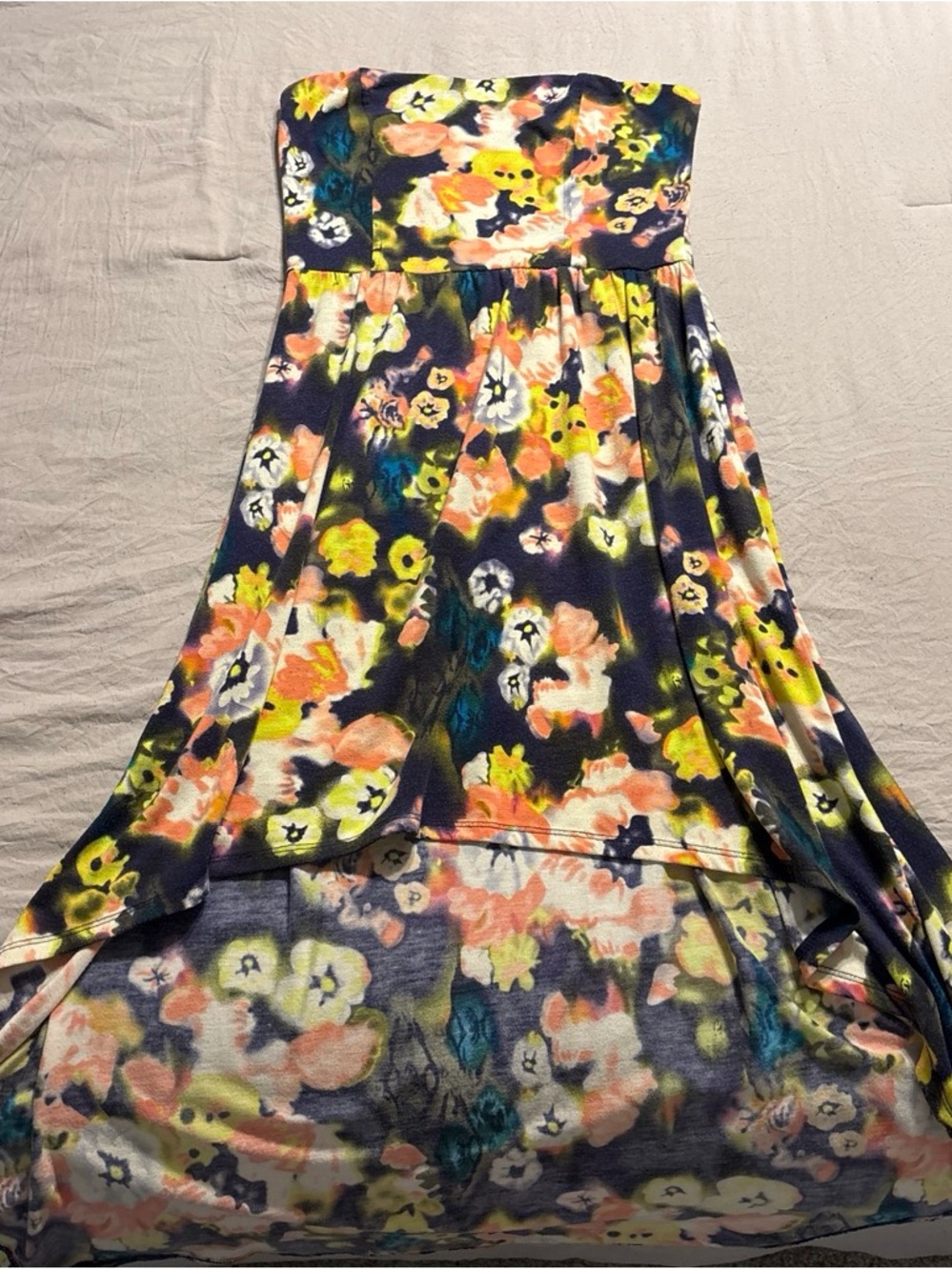 Floral High-Low Maxi Dress
